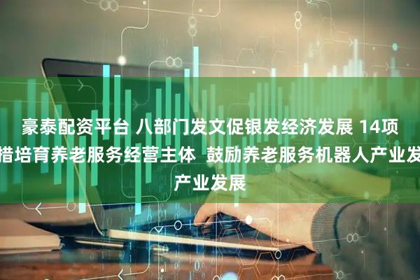 豪泰配资平台 八部门发文促银发经济发展 14项举措培育养老服务经营主体  鼓励养老服务机器人产业发展
